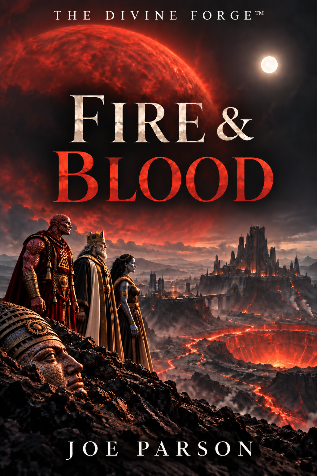 The Divine Forge: Fire & Blood by Joe Parson — book artwork