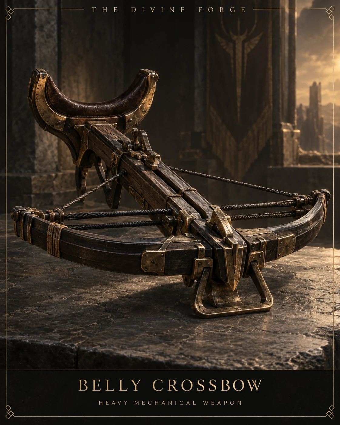 Belly crossbow